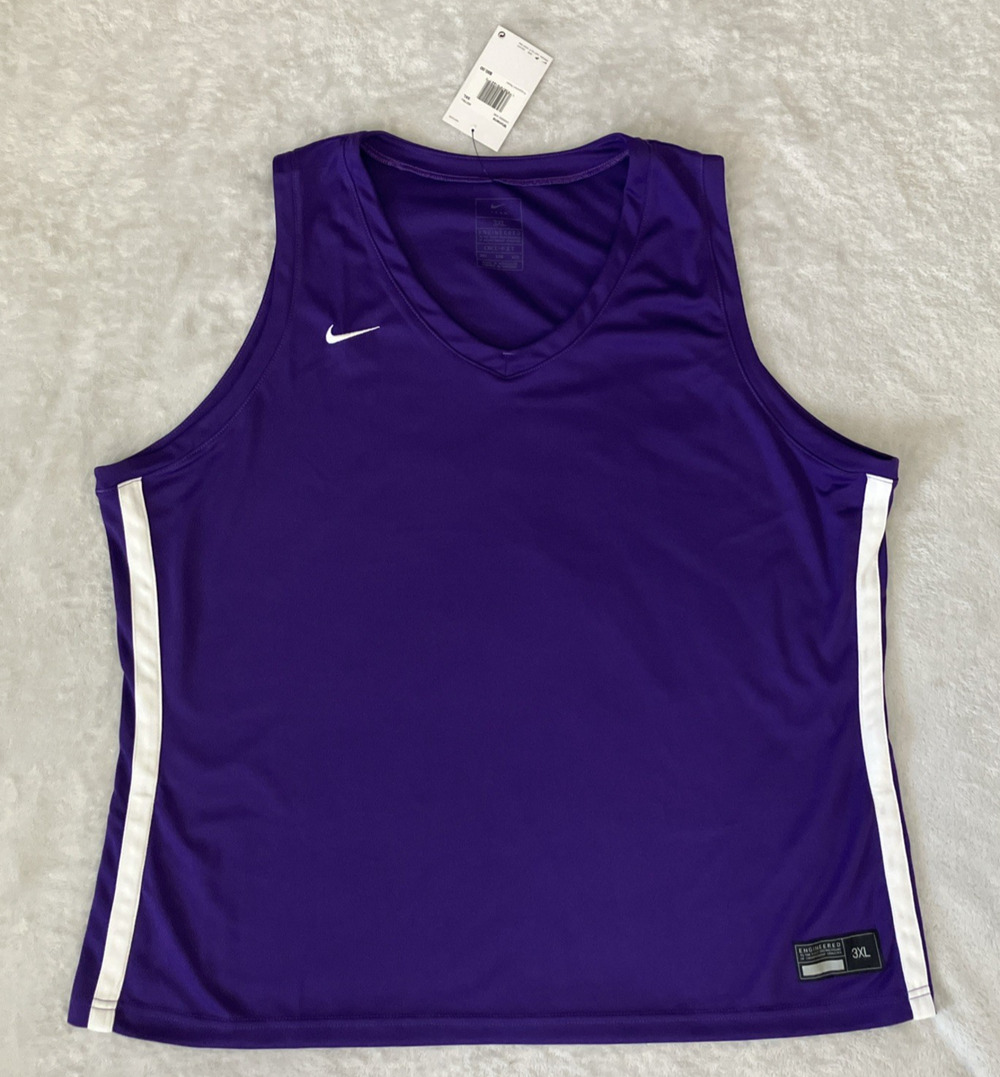 Nike Dri-Fit Womens Tank Top Activewear Sports Basketball Purple Jersey 3XL NWT
